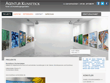 Tablet Screenshot of kunsttick.com